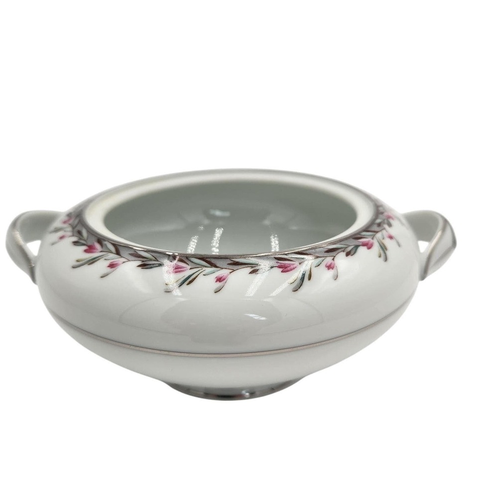 Vintage Noritake‎ China Floral Sugar Bowl Replacement Silver Trim #5507